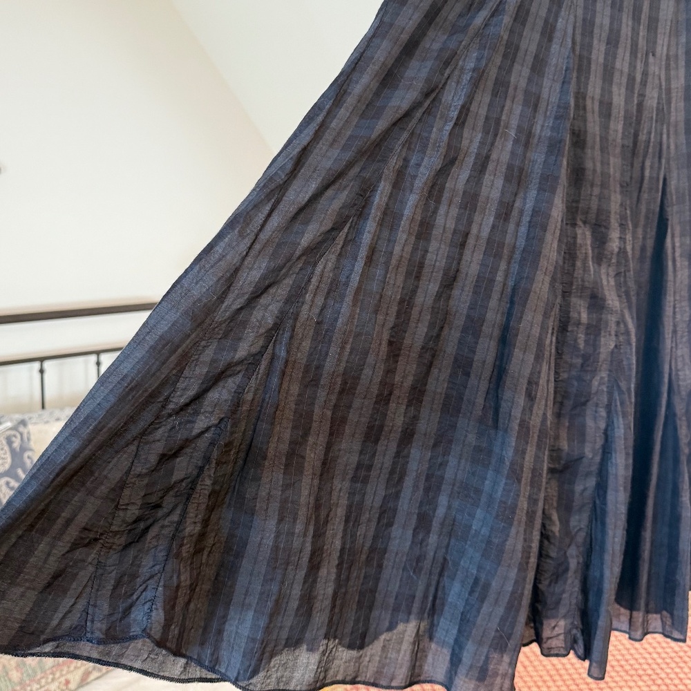 CP Shades midi plaid cotton/silk skirt XL